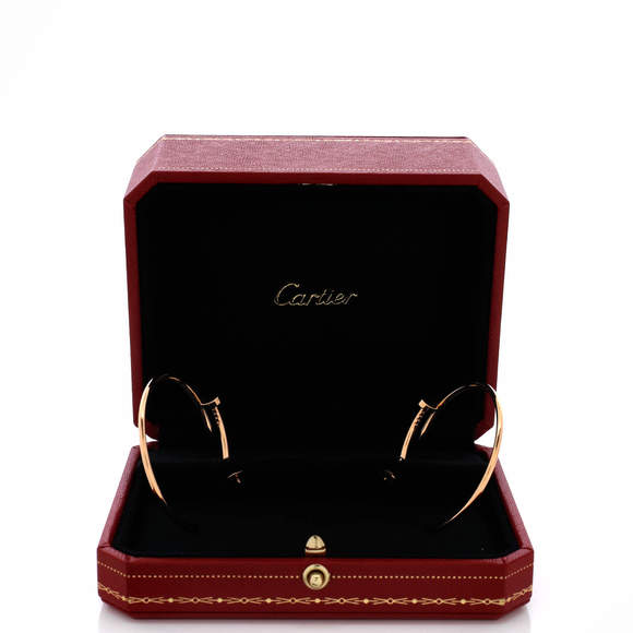 Cartier XL Juste un Clou Hoop Earrings 18K Rose Gold